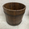 Rustic Wooden Barrel Planter