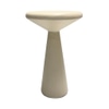 Concrete Side Table, Cream; Pedestal, Accent Table