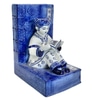 Bookend; Porcelain, blue & white character,