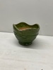 Green Ribbed Ceramic Bowl