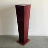Tall Red Stained Wood Pedestal