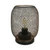 Light; Metal cage, Bronze finish, LED Lantern, cordless,