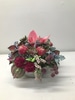 SILK Lg Pink anthurium and tropical flower arrangement