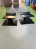 Wide Black Speaker Stands
