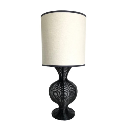 main photo of Table Lamp Base; black wire urn, uno fit