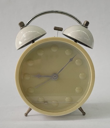 main photo of White Alarm Clock with Bells
