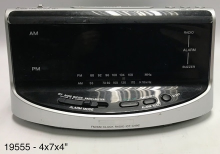 main photo of Alarm clock radio, SONY, silver, black