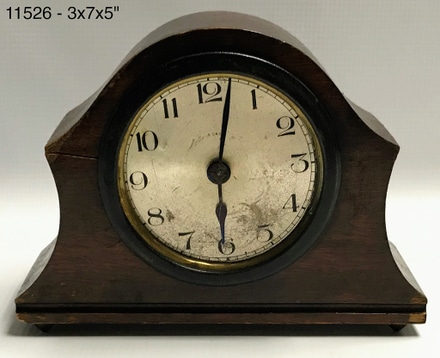 main photo of Mantel clock, wood, brass