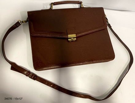 main photo of File, Messenger bag, brown leather