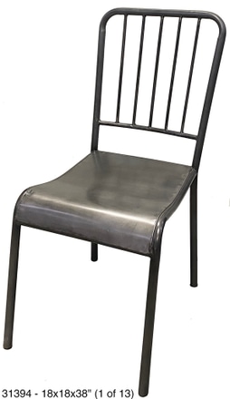 main photo of Chair, no arms, gun metal grey, industrial