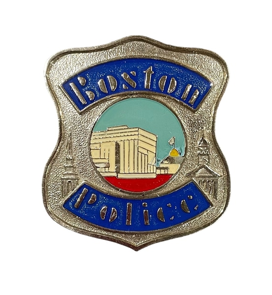 main photo of Boston Police Hat Badges x4