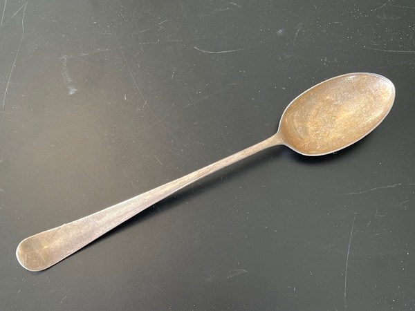 main photo of Large Silver Serving Spoon Teardrop Handle