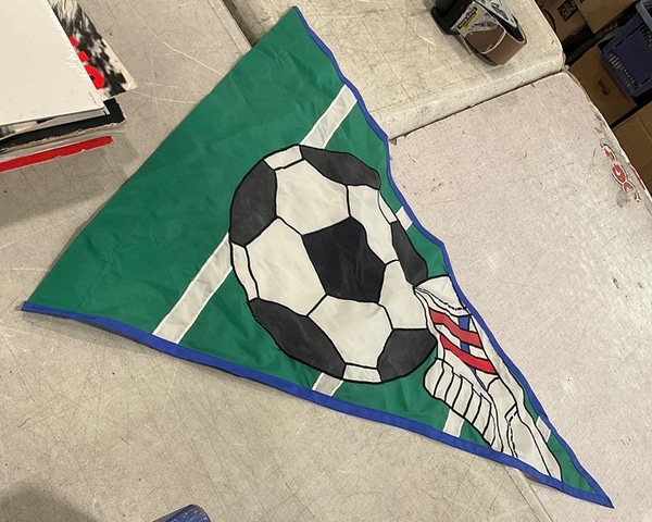 main photo of Nylon soccer pennant