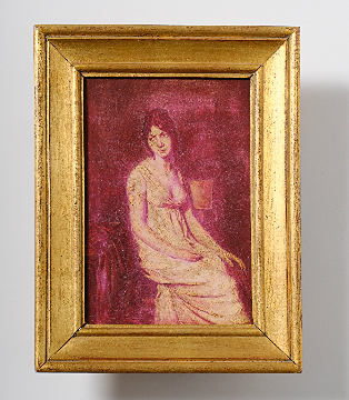 main photo of Painting of Girl in Cream Color Dress