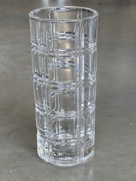 main photo of Glass Vase Windowpane Etching