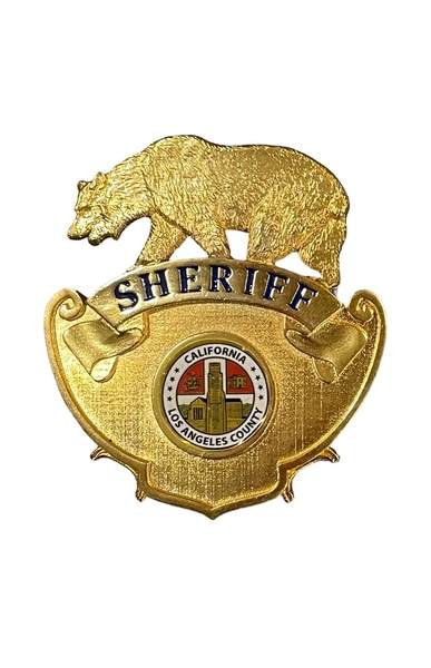 main photo of Gold California Bear Sheriff Hat Badges x5