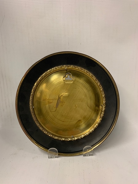 main photo of Plate, brass - England, 8"x8"