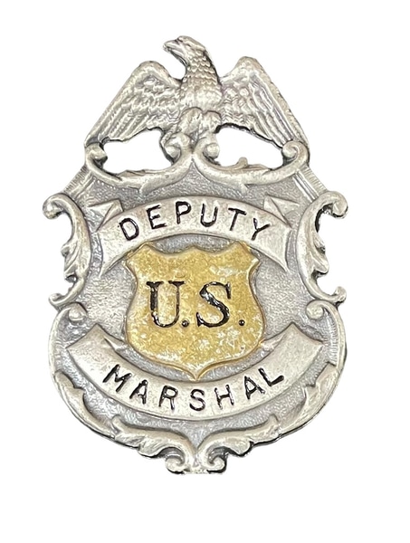main photo of Period U.S. Deputy Marshal Badges x2