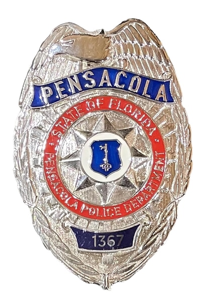main photo of Silver Pensacola Police Badges x12