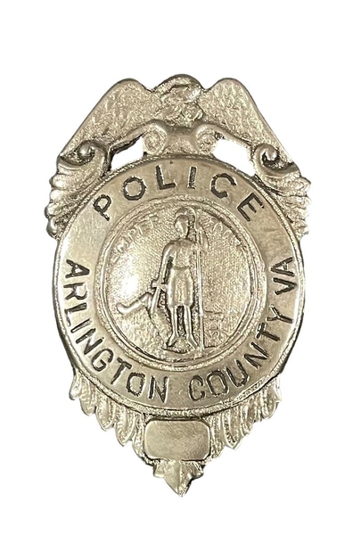 main photo of Silver Arlington County VA Police Badges x4
