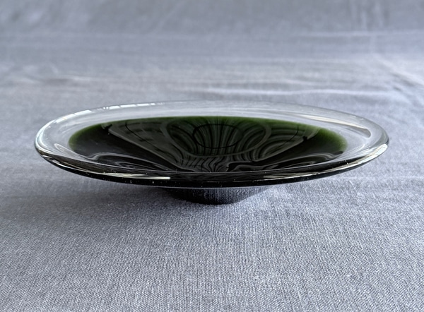 main photo of Small Oval Dish with Green Center