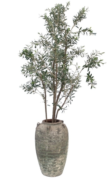 main photo of FAUX TREE IN ANTIQUE CLAY POT