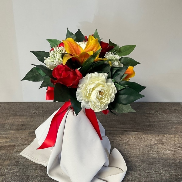 main photo of Orange Lily Bridesmaid Bouquet