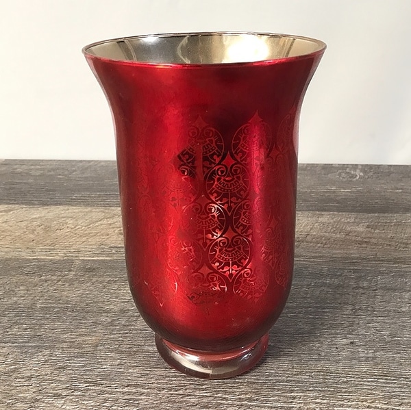 Red Mercury Glass Vase main photo of Red Mercury Glass Vase