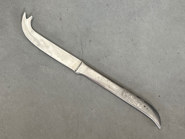 main photo of Modern Cheese Knife w Curved Sabre Blade and Pointed Handle