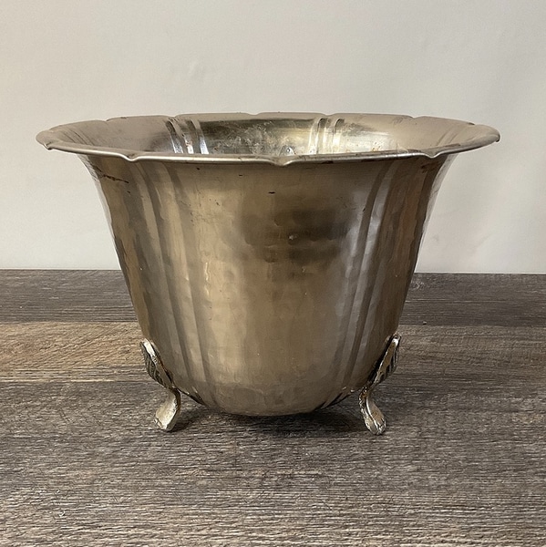 Silver Hammered Footed Vase main photo of Silver Hammered Footed Vase