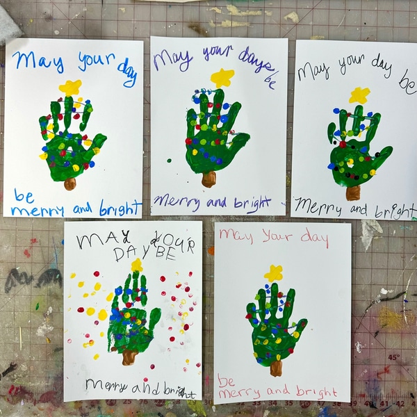 main photo of 5 Hand Print Christmas Tress