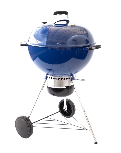 main photo of Charcoal Grill:  Blue kettle grill