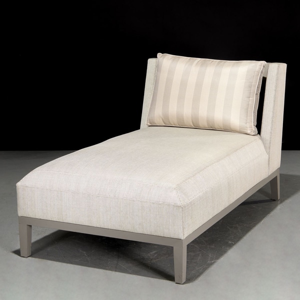 main photo of Mark Hampton Custom Silk Chaise Lounge