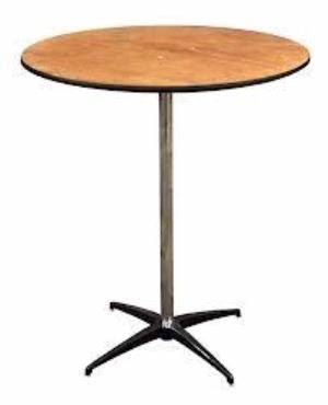 main photo of 30" Highboy Cocktail table (top, 42" pole, base)