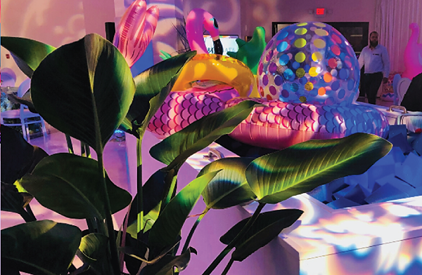 Tropical Philodendron, Monstera & Palm Event Planters