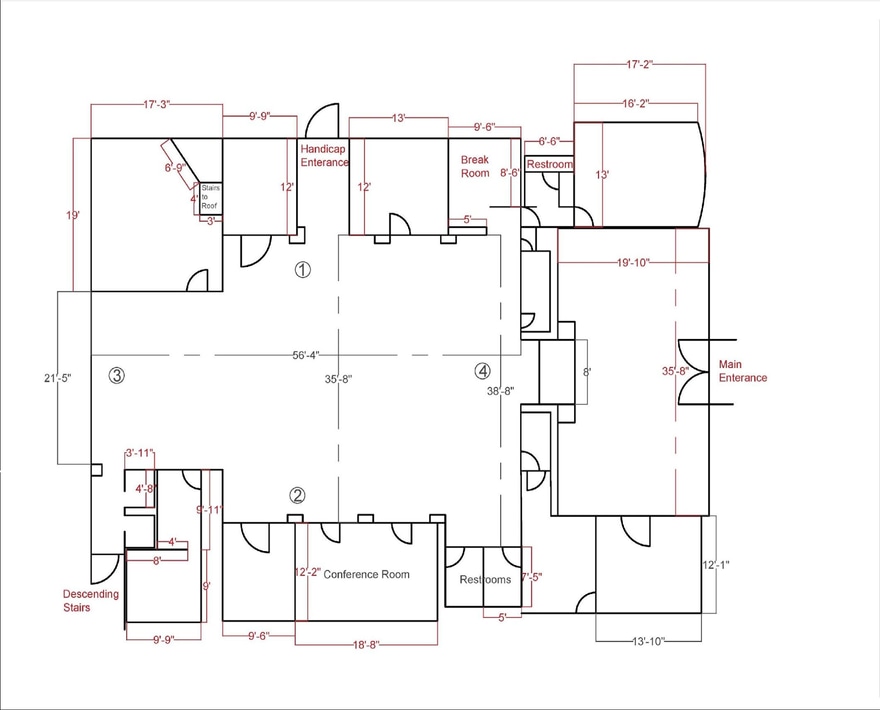 Upper Level Floor Plan Labeled