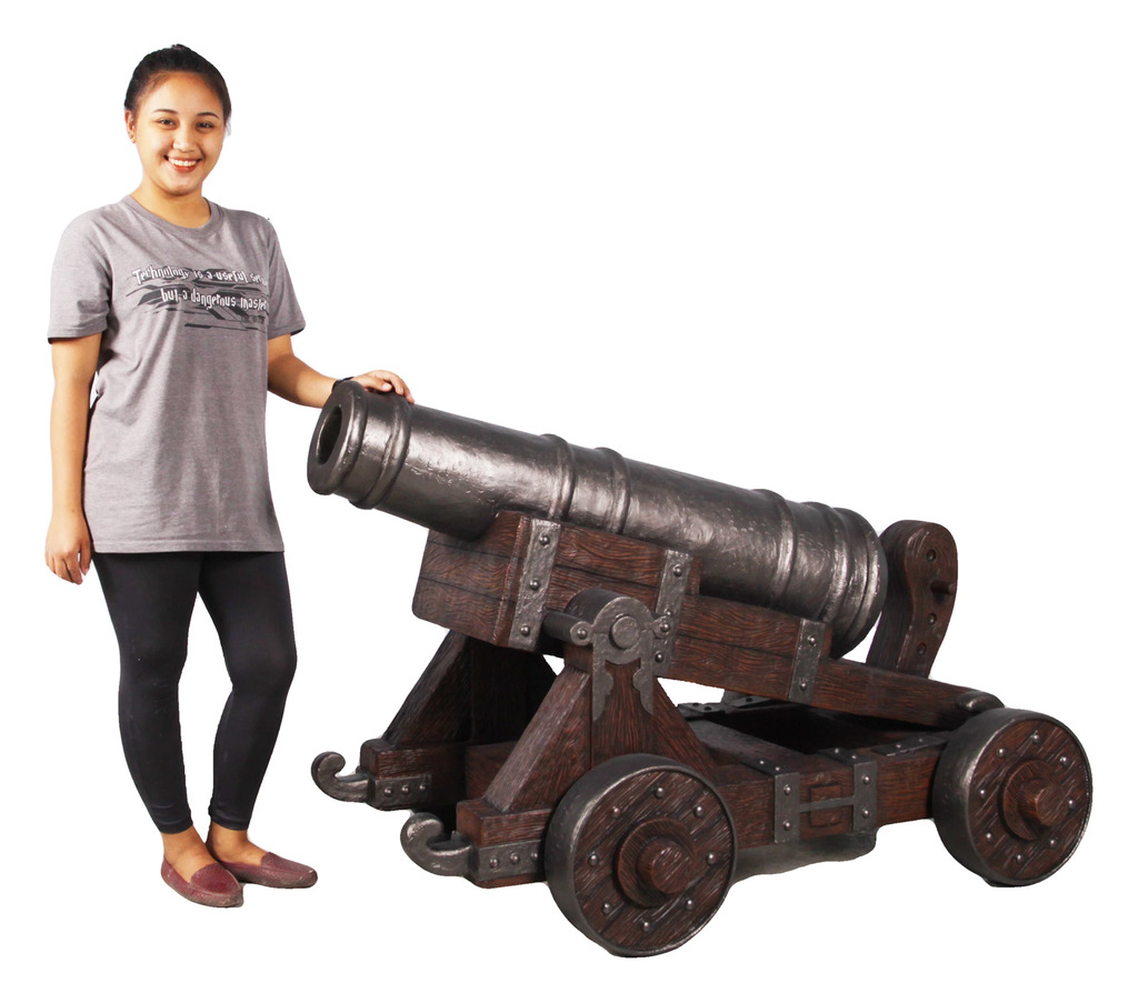 Cannon Life Size Statue - Large Life Size Cannon - Pirate Decor