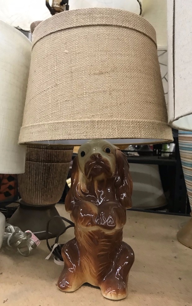 Ceramic Dog Lamp For Rent in North Hollywood Picture Start Props