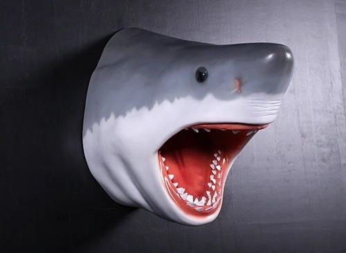Shark Great White Head # 3 Wall Decor Sea Prop Resin Statue