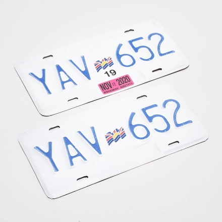 main photo of ND British Columbia Licence Plates - YAV 652