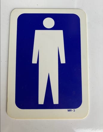 main photo of Men's Bathroom Sign/ Logo Style
