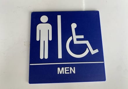 main photo of Men's Bathroom Sign - Blue