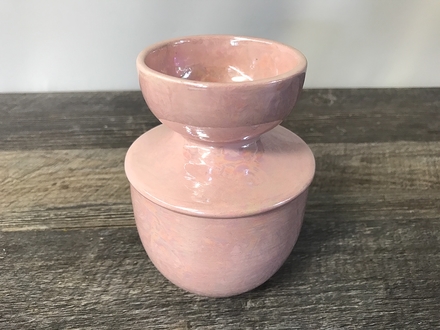 main photo of Vintage Ceramic Pink Gloss Vase