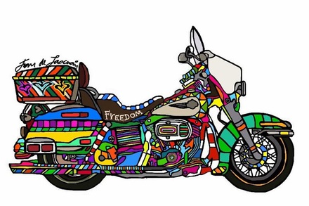 main photo of Rainbow Motorcycle Poster