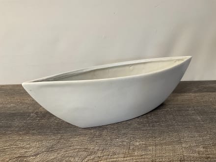 main photo of White Ceramic Oval Container