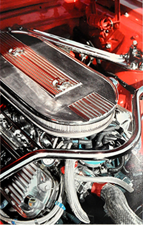 main photo of Unframed Cleared Poster; Hot Rod Engine