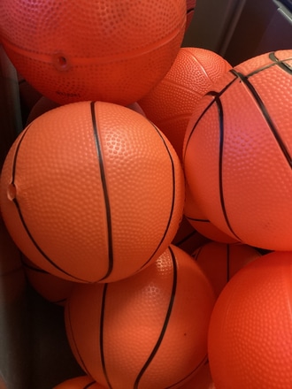 main photo of Assorted mini rubber basketballs