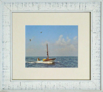 main photo of Cleared Print, Italian Fisherman in Boat,  Mediterranean Sea