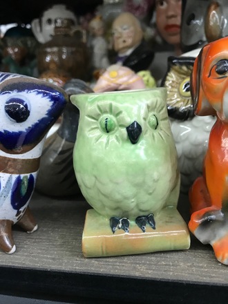 main photo of Small Ceramic Green Owl