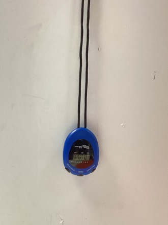 main photo of Blue stopwatch black necklace